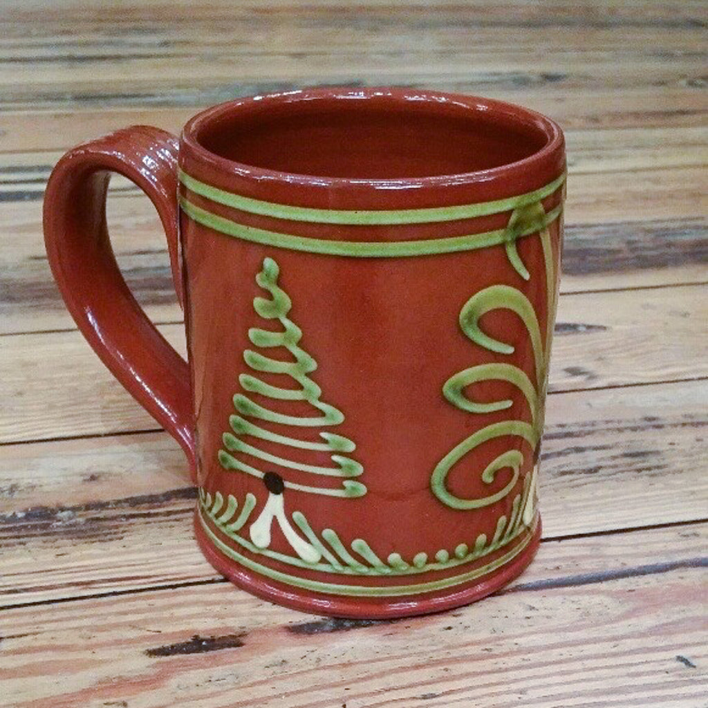 Redware Mug with Tree