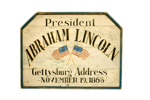 President Abraham Lincoln, Gettysburg Address (Size may vary) Americana Art