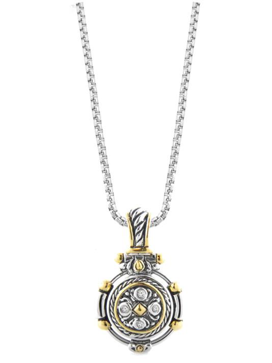 O-Link Collection Filigree CZ Slider with Chain by John Medeiros