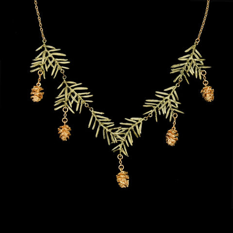 Pine Needle 16 Inch Statement Necklace by Michael Michaud