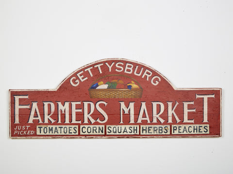 Gettysburg Farmers Market on Old Shutter Americana Art