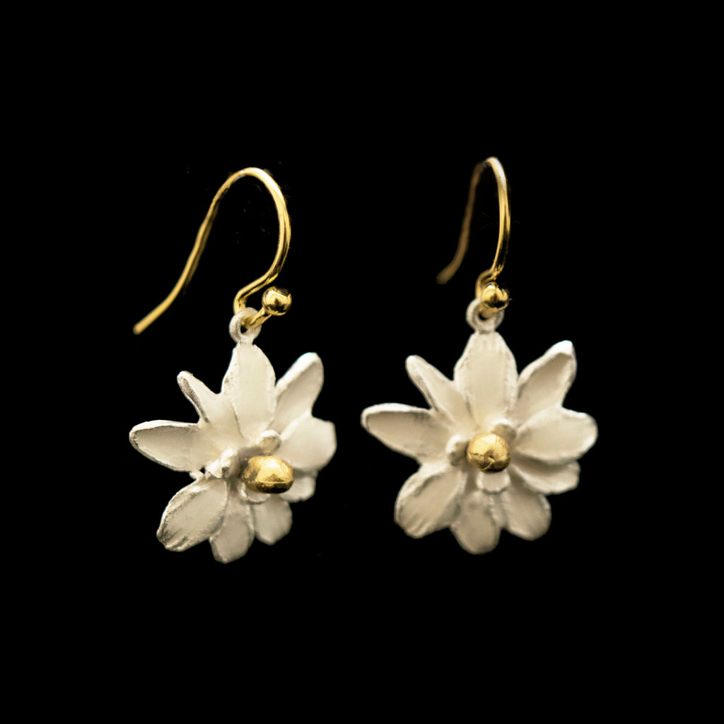 Magnolia Flower Wire Earrings By Michael Michaud