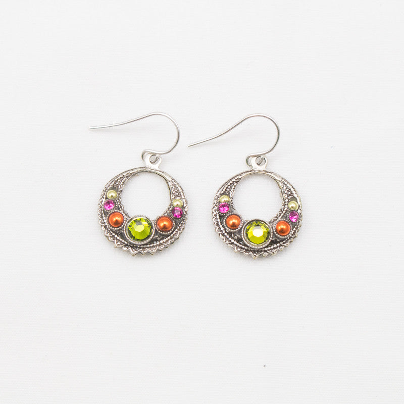 Olivine Simple Hoop Earrings by Firefly Jewelry