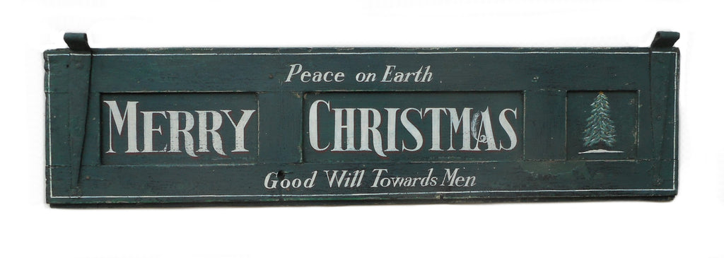 Peace on Earth Merry Christmas Americana Art