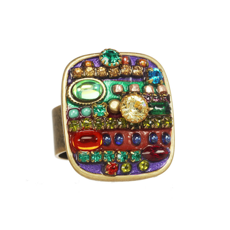 Multi Bright Square Ring by Michal Golan