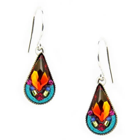 Multi Color Lily Drop Earrings by Firefly Jewelry