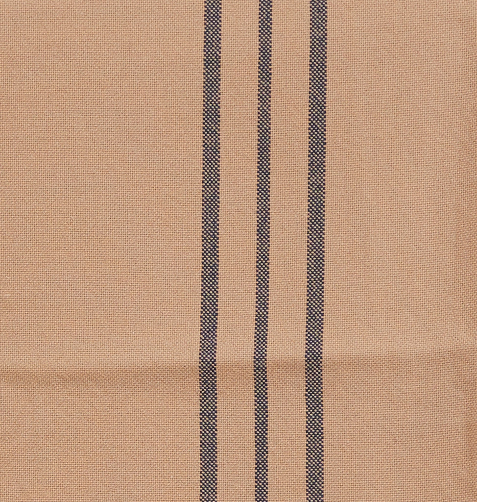 Feed Sack III Pillow Case in Tan with Blue