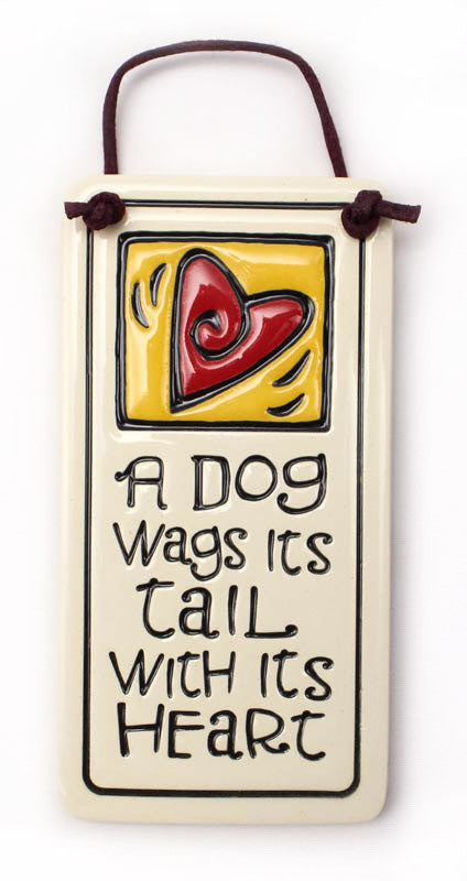 A Dog Wags Tail Charmer Ceramic Tile