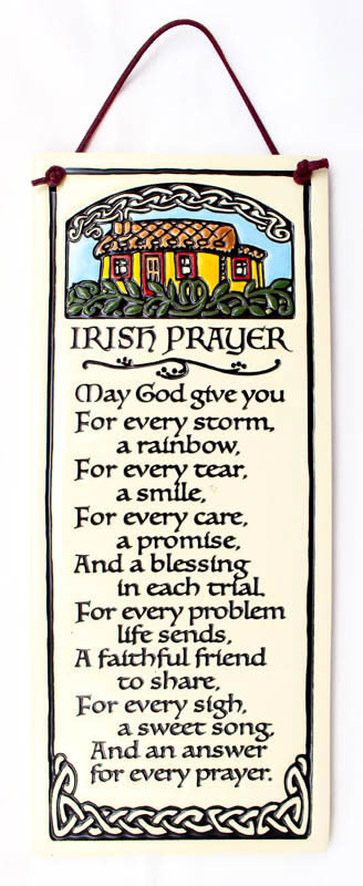 Irish Prayer Large Tall Ceramic Tile