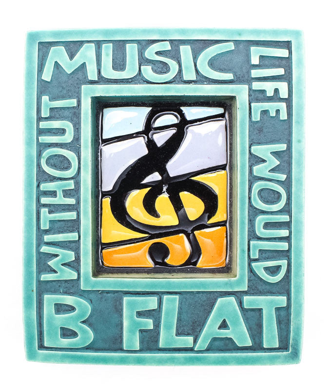 Music B Flat Small Thick Ceramic Tile