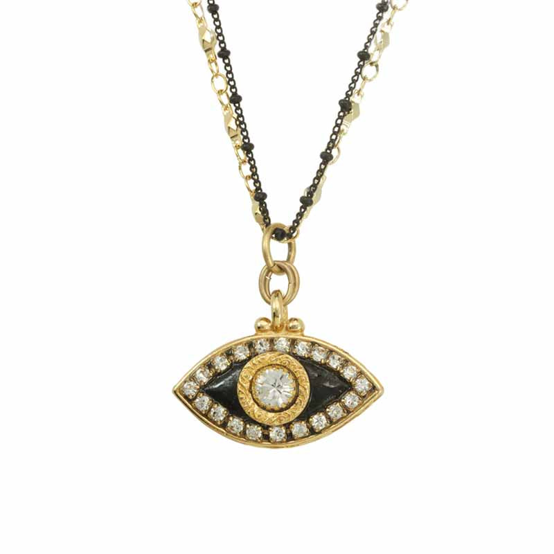 Black Eye/Gold Center Necklace