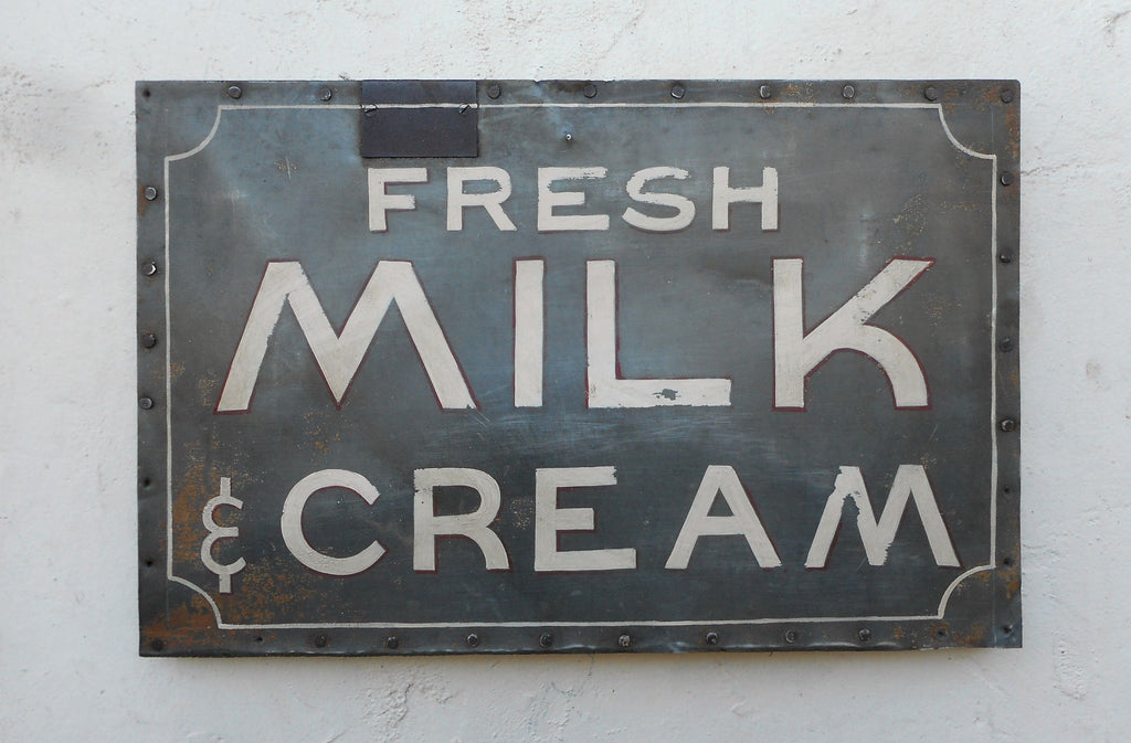 Fresh Milk &amp; Cream Sign