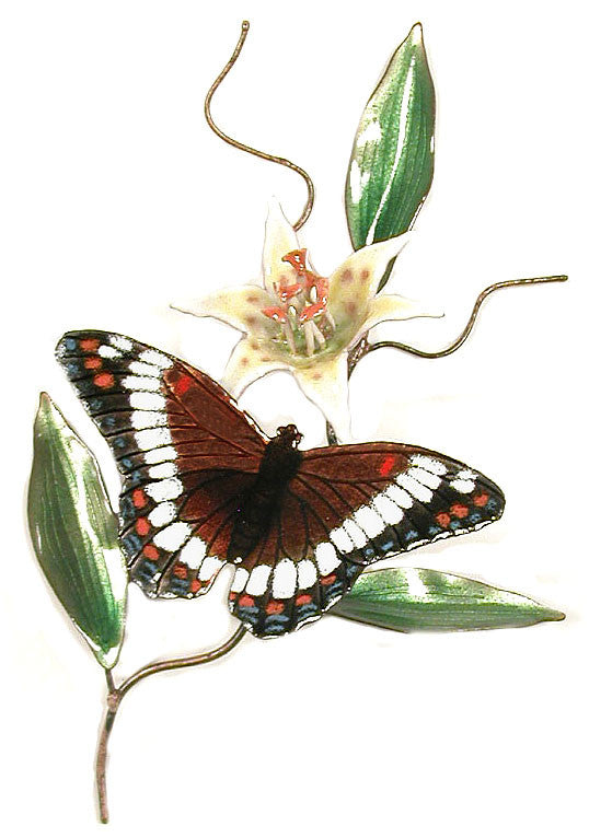 White Admiral with Flower Wall Art by Bovano Cheshire
