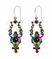 Multi Color Elaborate Scroll Earrings by Firefly Jewelry