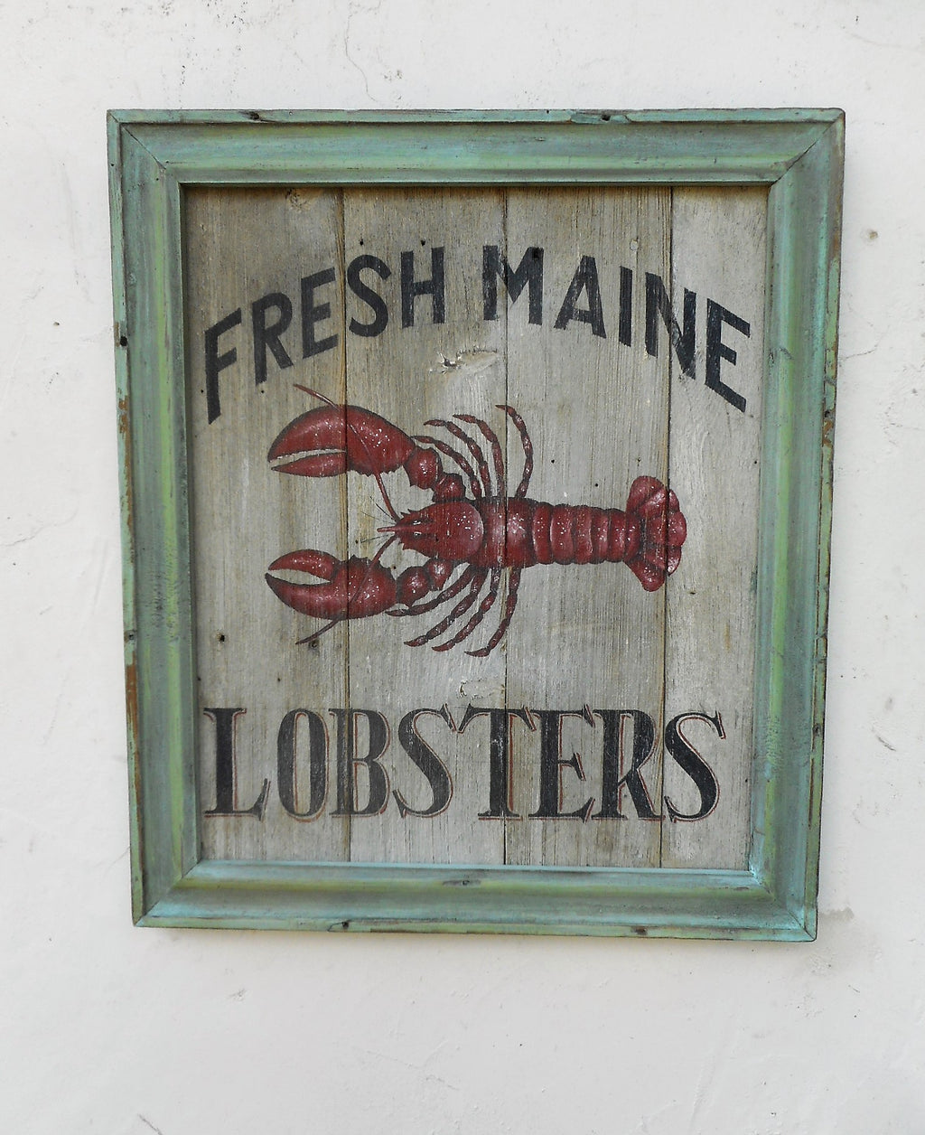 Fresh Maine Lobsters Americana Art - 27x23