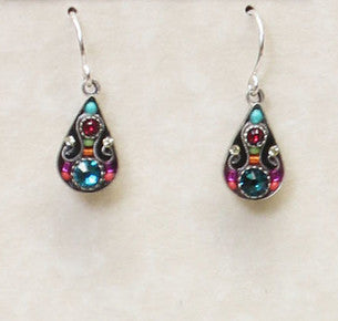Multi Color Small Drop Earrings by Firefly Jewelry