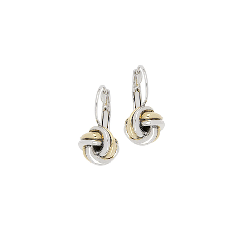 Love Knot Two Tone French Wire Earrings by John Medeiros