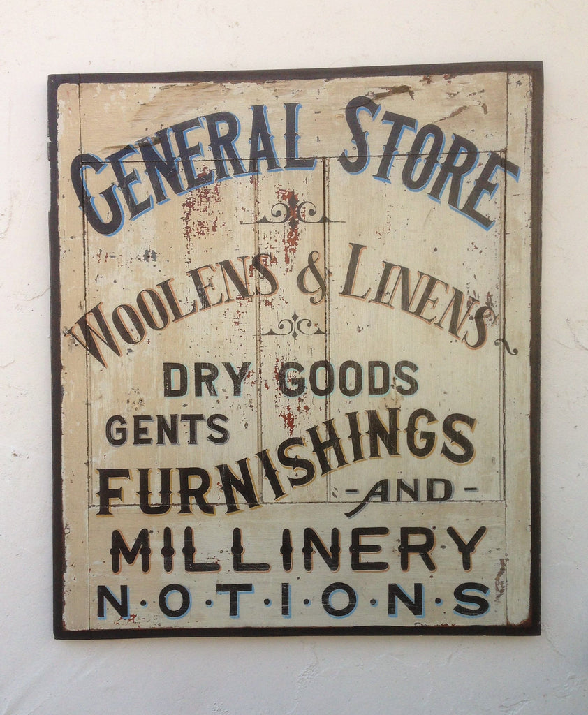 General Store Dry Goods Gents Furnishings and Millinery Notions Americana Art