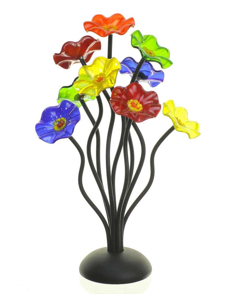 Chromatic Black Base 9 Flower Medium Bouquet