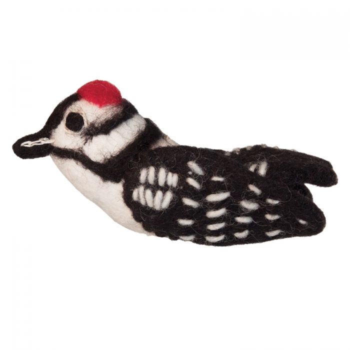 Downy Woodpecker Wool Ornament