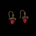 Strawberry Dainty Wire Earrings by Michael Michaud