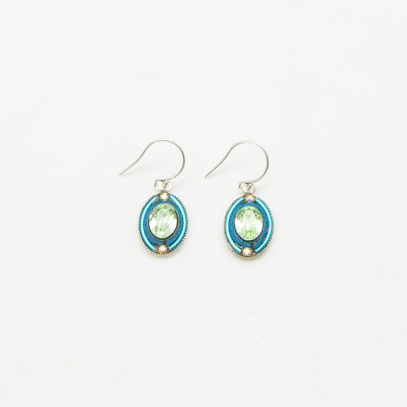 Light Blue La Dolce Vita Oval Earrings by Firefly Jewelry