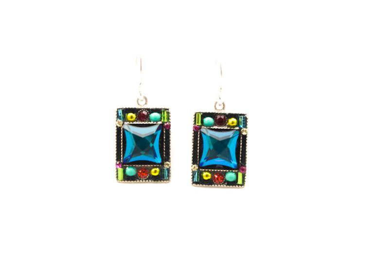 Multi Color Luxe Mirrored Earrings by Firefly Jewelry