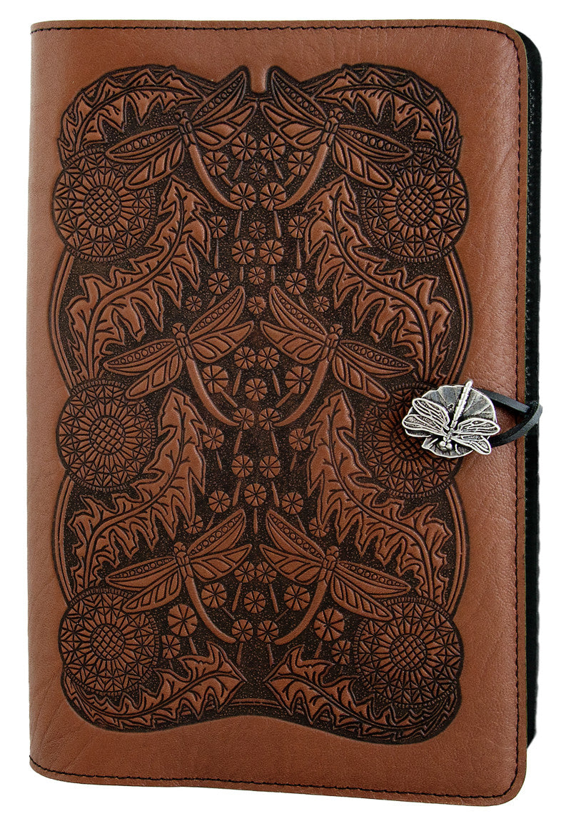 Large Leather Journal - Dandelion Seed in Saddle
