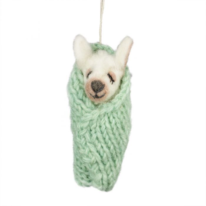 Cozy Llama Wool Ornament
