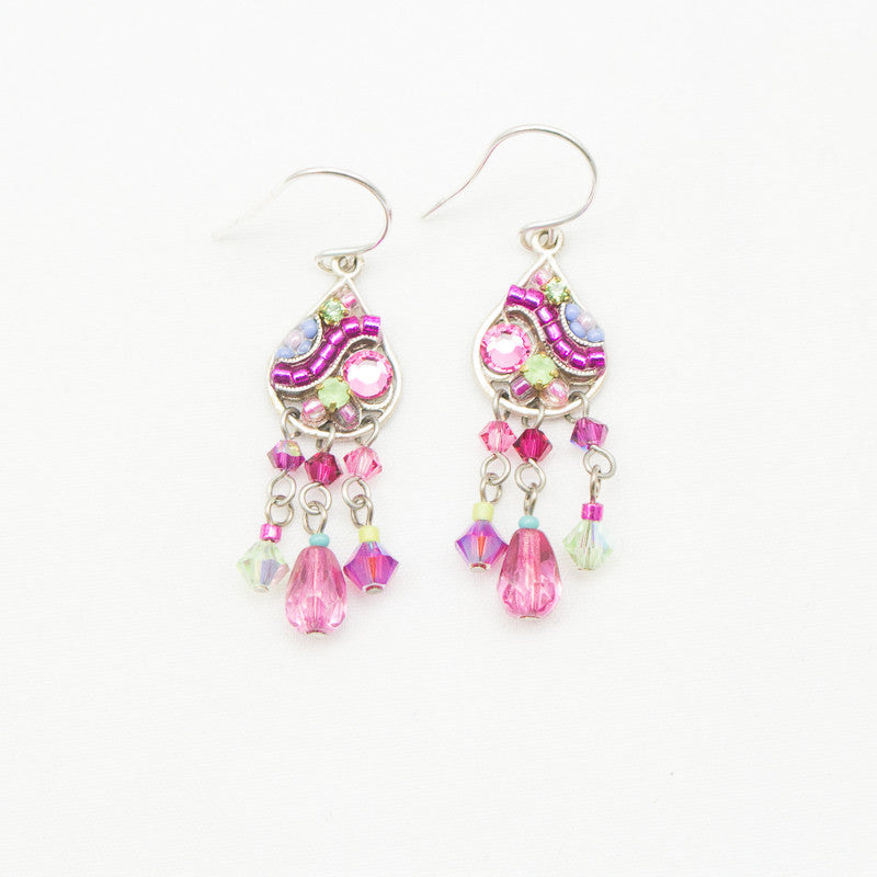 Rose Mosaic Earrings by Firefly Jewelry