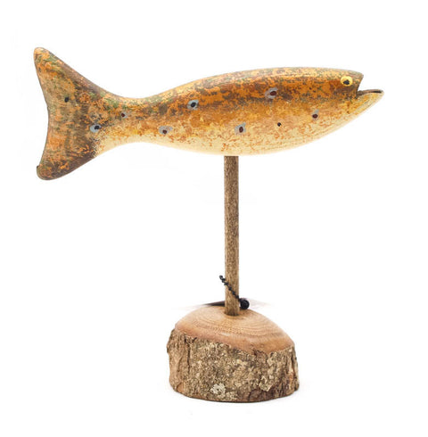 Brown Trout Small Pedestal Fish by Chris Boone