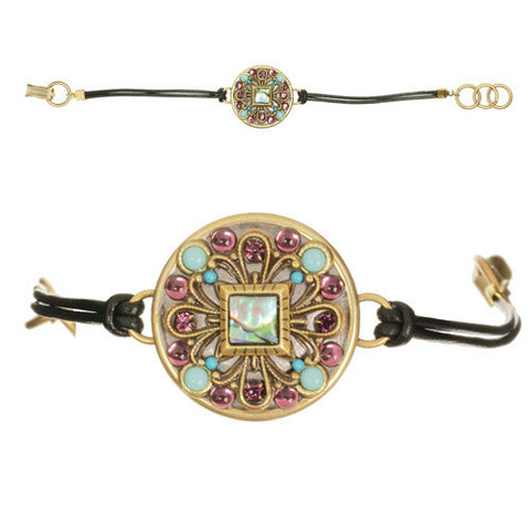 Turkish Bazaar Large Round with Cord Leather Bracelet by Michal Golan