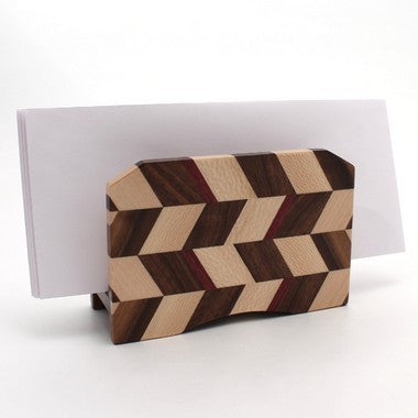 Checkered Letter Holder in Maple