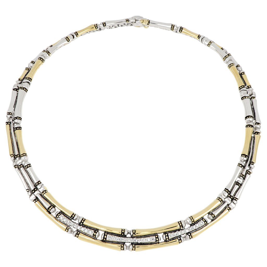 Canias 3 Row Pave Necklace by John Medeiros
