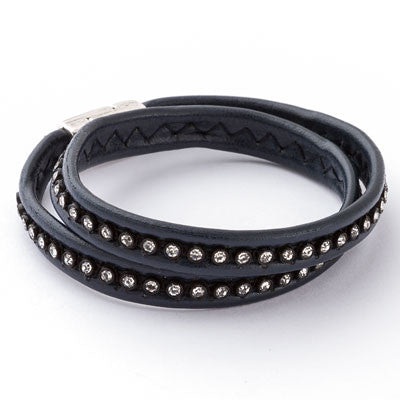 Dots Leather Wrap Bracelet