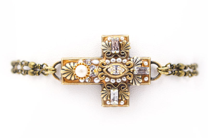 Large Side Cross Bracelet by Michal Golan