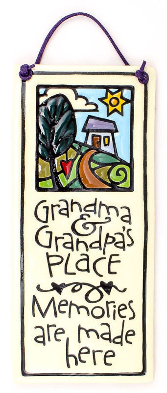 Grandma and Grandpa's Place Small Tall Ceramic Tile