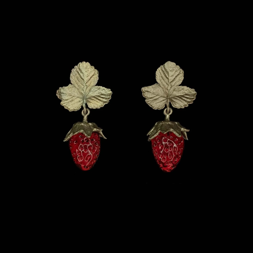 Strawberry Post Earrings by Michael Michaud
