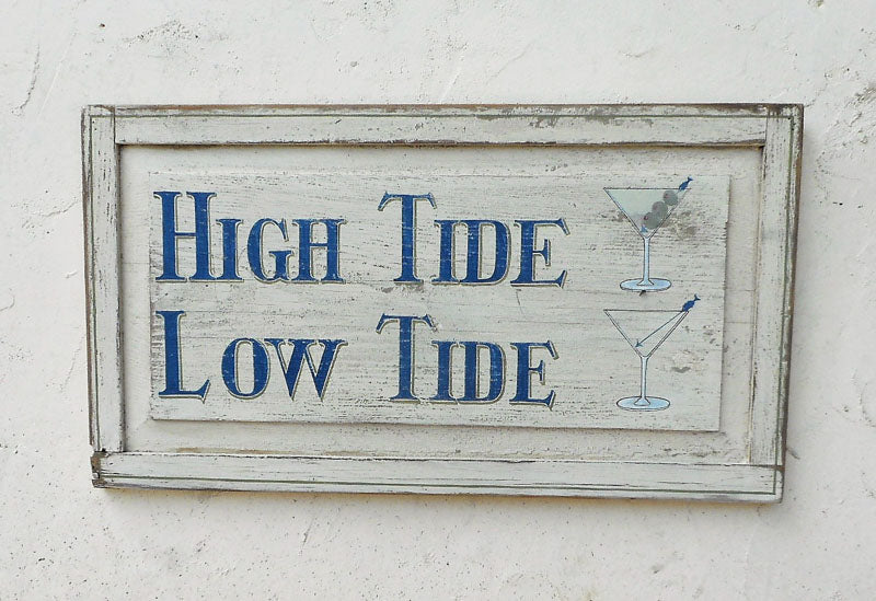 High Tide Low Tide with Martini Glasses