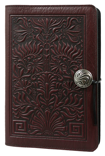 Large Leather Journal - Thistle in Wine