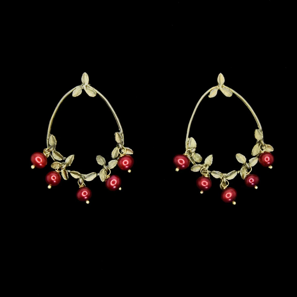 Cranberry Post Earrings by Michael Michaud
