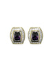 Nouveau Pave Accented Barrel Post Clip Earrings by John Medeiros