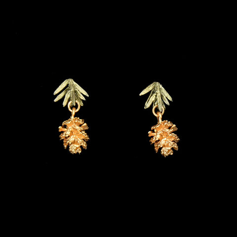 Pine Needle Post Earrings by Michael Michaud