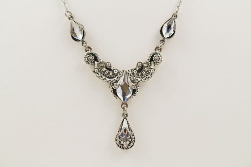 Silver Lily Organic Necklace by Firefly Jewelry