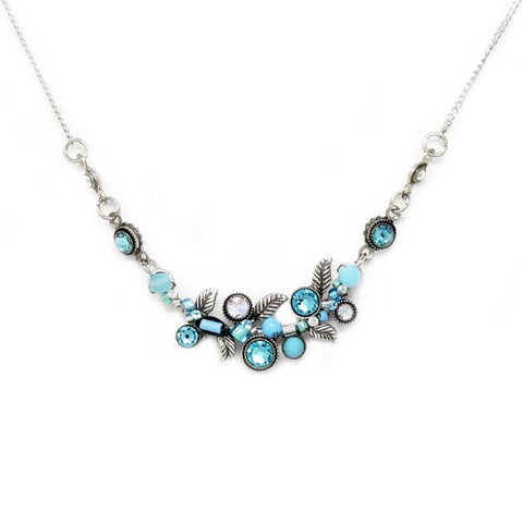Light Turquoise Petite Scallop Necklace by Firefly Jewelry