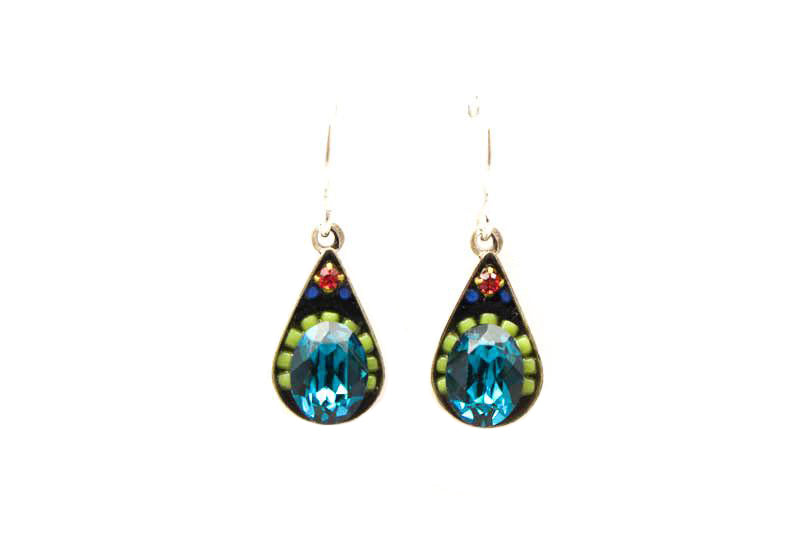 Indicolite Crystal Drop Earrings by Firefly Jewelry