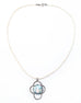 Bubble Cross with Round Roman Glass Necklace