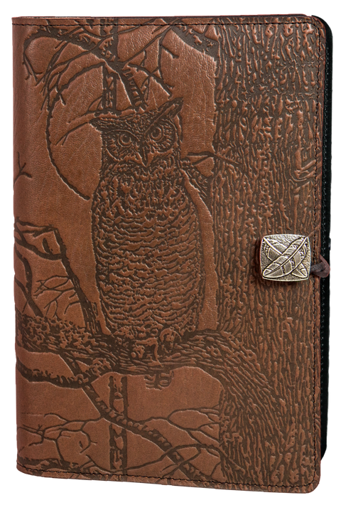 Small Leather Journal -  Horned Owl in Saddle