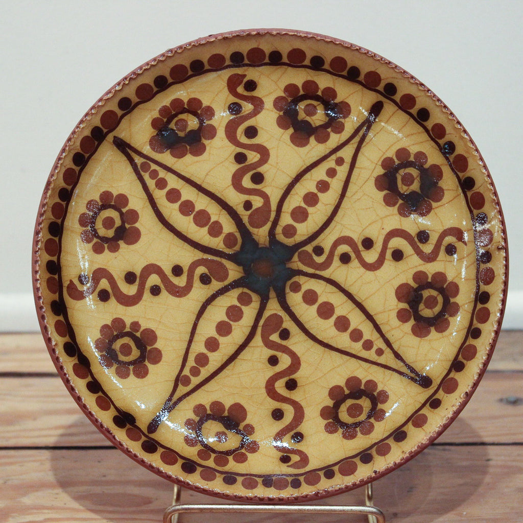 Small Round Plate with Flower