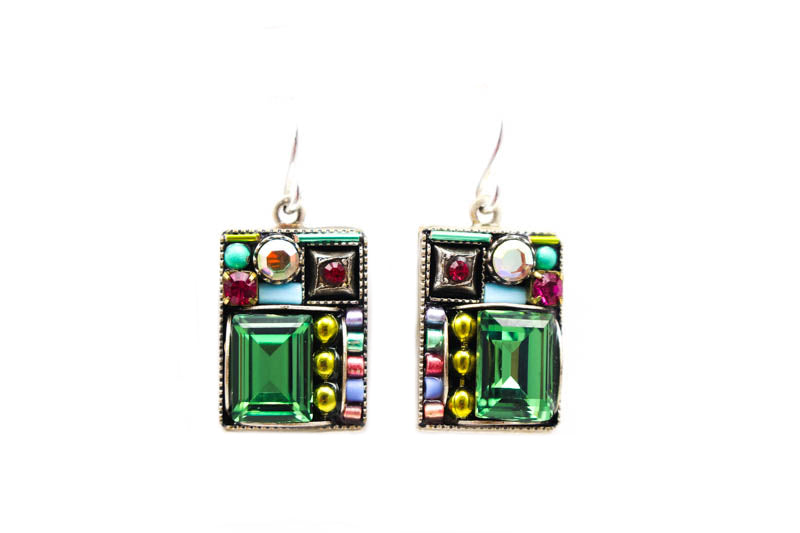 Soft Geometric Large Square Earrings by Firefly Jewelry